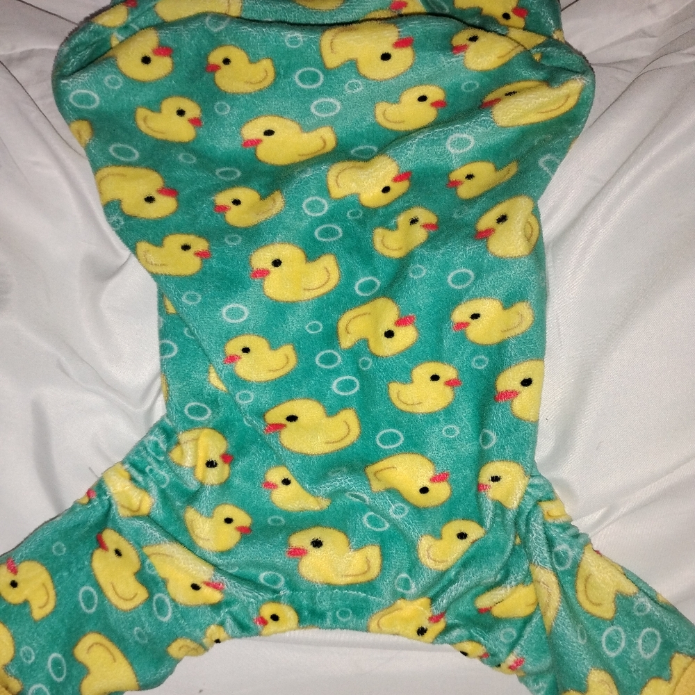 Duck Patterned Dog Pajamas